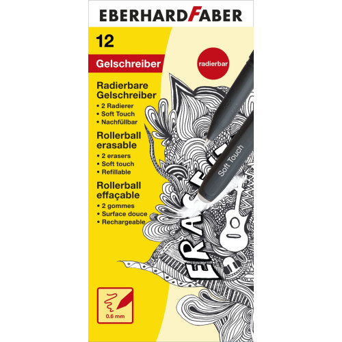 ROLLER 0.6MM NEGRU ERASE IT! EBERHARD FABER