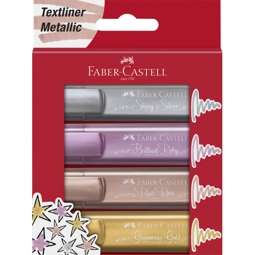 TEXTMARKER SET 4 METALIZAT FABER-CASTELL