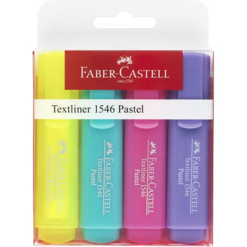 TEXTMARKER SET 4 PASTEL FABER-CASTELL