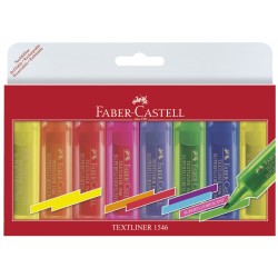 TEXTMARKER SET 8 SUPERFLUORESCENT 1546 FABER-CASTELL