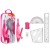 TRUSA GEOMETRIE 7 PIESE CUTIE PLASTIC ROZ DELI