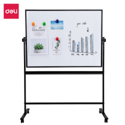 WHITEBOARD MAGNETIC MOBIL 90*120 CM RAMA ALUMINIU DELI