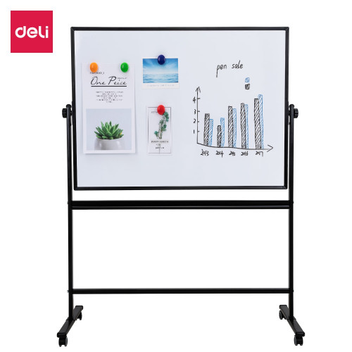 WHITEBOARD MAGNETIC MOBIL 90*120 CM RAMA ALUMINIU DELI