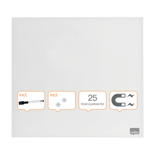 WHITEBOARD MAGNETIC STICLA 30*30 CM+ACCESORII DIAMOND NOBO