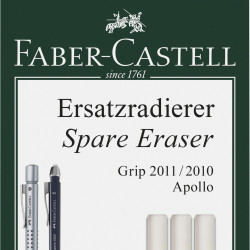 BLISTER 3 BUC REZERVA RADIERA PT GRIP 2011 FABER-CASTELL