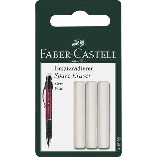 BLISTER 3 BUC REZERVA RADIERA PT GRIP PLUS FABER-CASTELL
