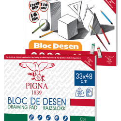 BLOC DESEN 33*48CM 210G 16F PIGNA