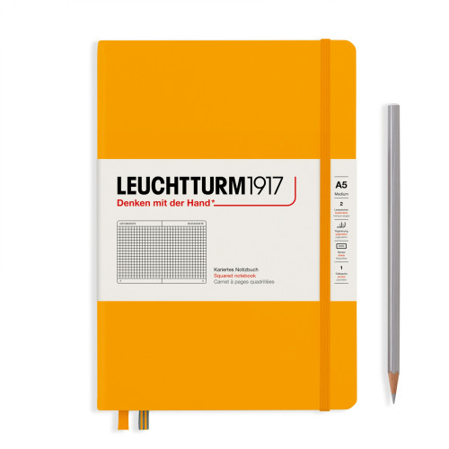 CAIET A5 AR COP. RIGIDA GALBEN MUSTAR LEUCHTTURM