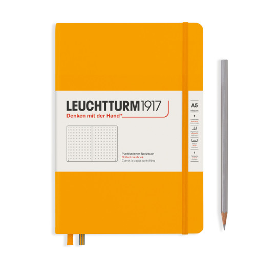 CAIET A5 PUNCTAT COP. RIGIDA GALBEN MUSTAR LEUCHTTURM