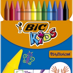 CREIOANE CERATE 12 CULORI PLASTIDECOR BIC