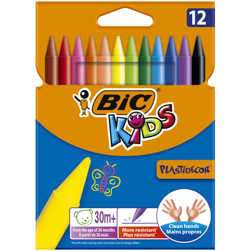 CREIOANE CERATE 12 CULORI PLASTIDECOR BIC