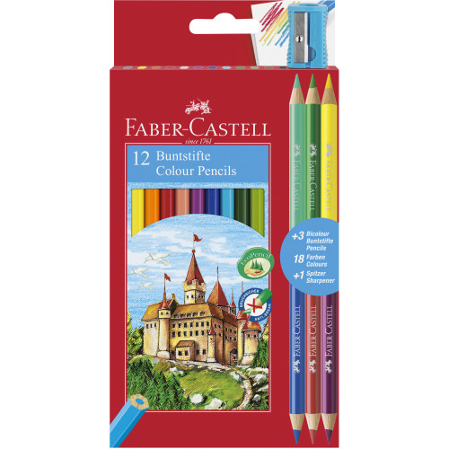 CREIOANE COLORATE 12+3 CULORI ECO FABER-CASTELL