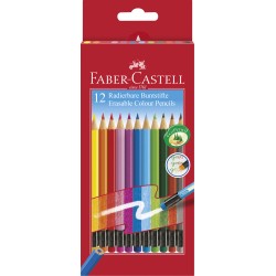 CREIOANE COLORATE 12 CULORI CU GUMA ECO FABER-CASTELL