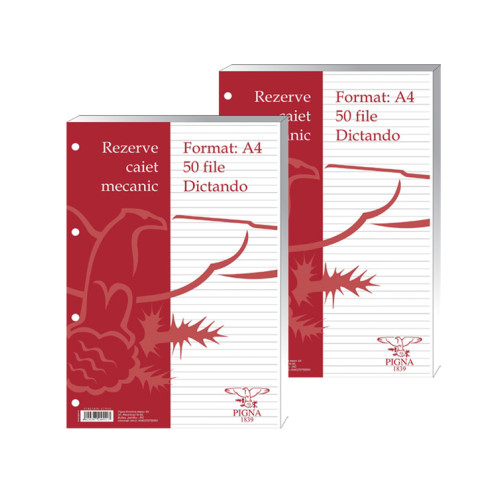 REZERVA CAIET MECANIC A4 50F DR PIGNA