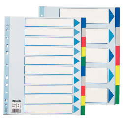 SEPARATOARE INDEX PLASTIC 10 CULORI MAXI ESSELTE