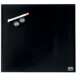 TABLA MAGNETICA STICLA 45*45 CM NEAGRA+ACCESORII DIAMOND NOBO