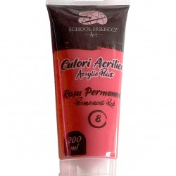 CULORI ACRILICE 200ML ROSU PERMANENT PREMIUM SF ART PIGNA