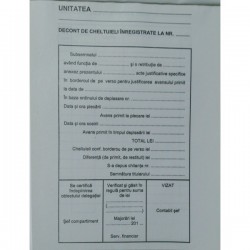 DECONT DE CHELTUIELI INREGISTRATE A5