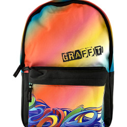 GHIOZDAN SCS TEENS GRAFITTI C COMPARTIMENT CU BUZUNAR 42H X 30 X 14CM CAPTUSEALA 2 FERMOARE PIGNA