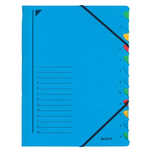 MAPA CARTON CU ELASTIC 12 SEPARATOARE FASHION LEITZ