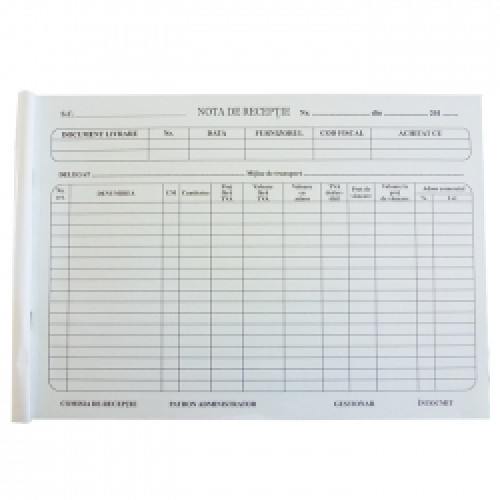 NOTA RECEPTIE MODEL VECHI AUTOCOPIATIVA