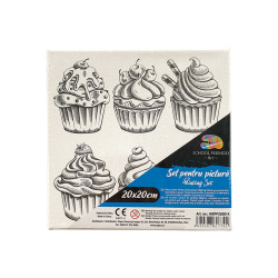 PANZA PREDESENATA PE SASIU 20*20CM CUPCAKE SF ART PIGNA