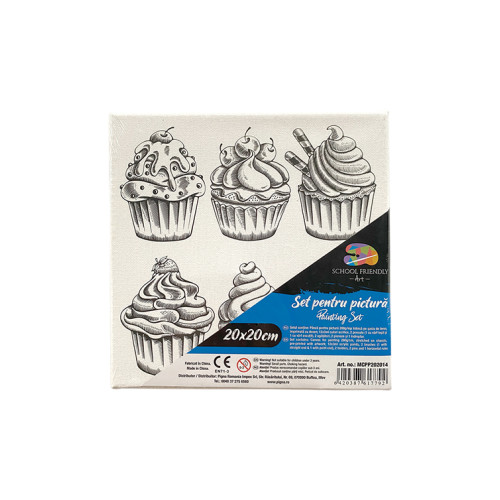 PANZA PREDESENATA PE SASIU 20*20CM CUPCAKE SF ART PIGNA