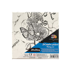 PANZA PREDESENATA PE SASIU 20*20CM FLUTURI 2 SF ART PIGNA