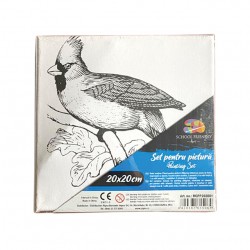 PANZA PREDESENATA PE SASIU 20*20CM PASARE SF ART PIGNA