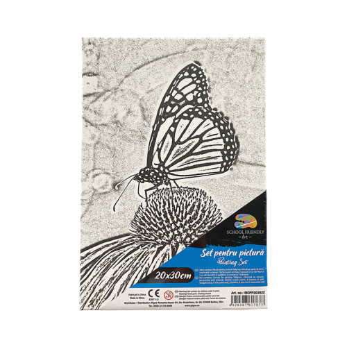 PANZA PREDESENATA PE SASIU 20*30CM FLUTURI 3 SF ART PIGNA