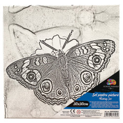 PANZA PREDESENATA PE SASIU 30*30CM FLUTURI 4 SF ART PIGNA