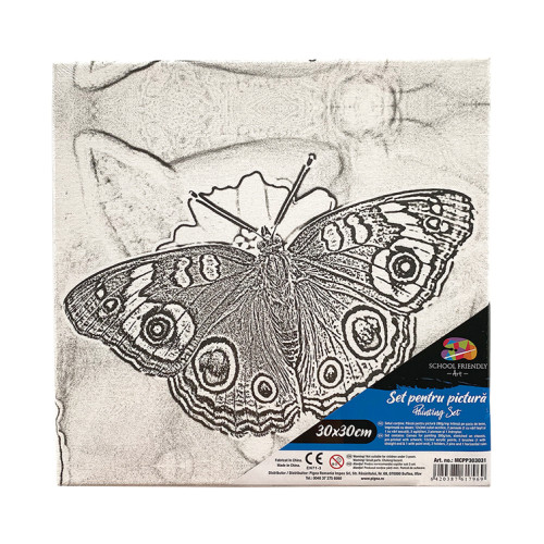 PANZA PREDESENATA PE SASIU 30*30CM FLUTURI 4 SF ART PIGNA