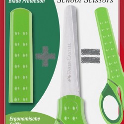 FOARFECA SCOLARA CU PROTECTIE GRIP VERNIL FABER-CASTELL