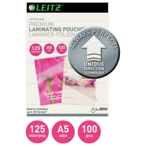 FOLIE A5 125 MICRONI 100/TOP UDT LEITZ