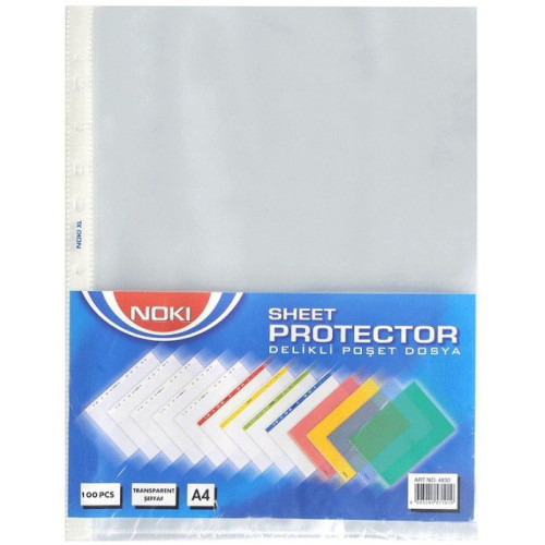 FOLIE PROTECTIE A4 CRISTAL 75 MIC 100/SET NOKI