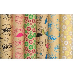HARTIE AMBALAJ ROLA 70CM X 2M ECO PRINT KRAFT ROTOLUX