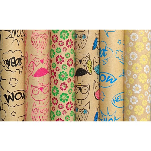 HARTIE AMBALAJ ROLA 70CM X 2M ECO PRINT KRAFT ROTOLUX