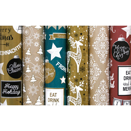 HARTIE AMBALAJ ROLA 70CM X 2M HOLIDAY SEASON ROTOLUX