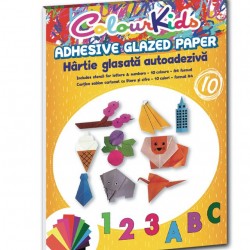 HARTIE GLASATA AUTOCOLANTA A4 10 CULORI/SET COLOUR KIDS PIGNA