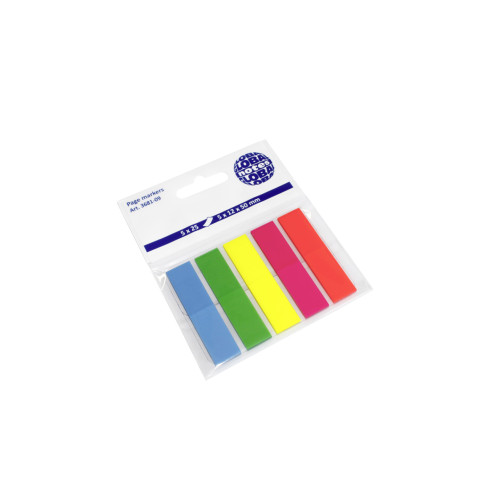 INDEX ADEZIV 5*12*50MM 25 FILE 5 CULORI NEON GLOBAL NOTES