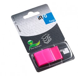 INDEX ADEZIV PLASTIC 25*43MM 50 FILE ROZ INFO NOTES