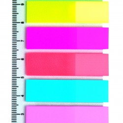 INDEX PLASTIC 12*45MM 8 CULORI*15 FILE RIGLA KORES