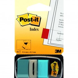 INDEX PLASTIC 25.4*43.7 MM ALBASTRU NEON POST-IT 3M