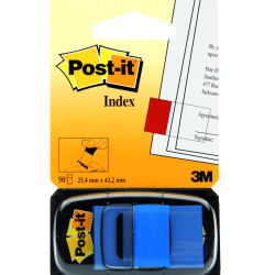 INDEX PLASTIC 25.4*43.7 MM ALBASTRU POST-IT 3M
