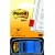 INDEX PLASTIC 25.4*43.7 MM ALBASTRU POST-IT 3M
