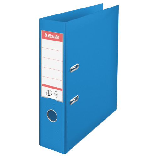 BIBLIORAFT PLASTIFIAT INT-EXT 7.5CM ALBASTRU VIVIDA NR1 ESSELTE