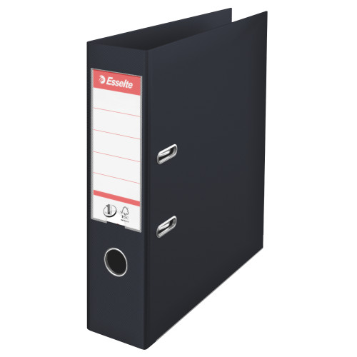 BIBLIORAFT PLASTIFIAT INT-EXT 7.5CM NEGRU VIVIDA NR1 ESSELTE