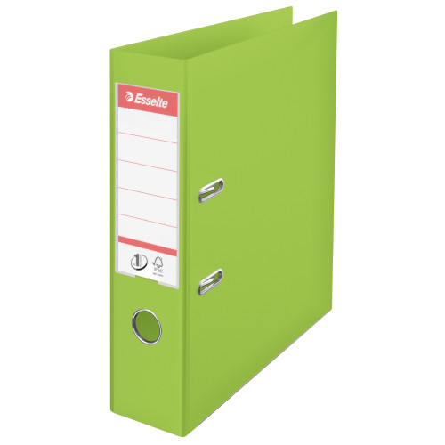 BIBLIORAFT PLASTIFIAT INT-EXT 7.5CM VERDE VIVIDA NR1 ESSELTE