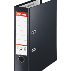 BIBLIORAFT PLASTIFIAT INT-EXT 8CM NEGRU JUMBO PLUS ESSELTE