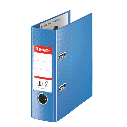 BIBLIORAFT PLASTIFIAT INT-EXT A5 7.5CM ALBASTRU NR1 POWE ESSELTE